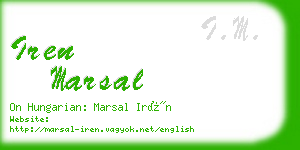 iren marsal business card